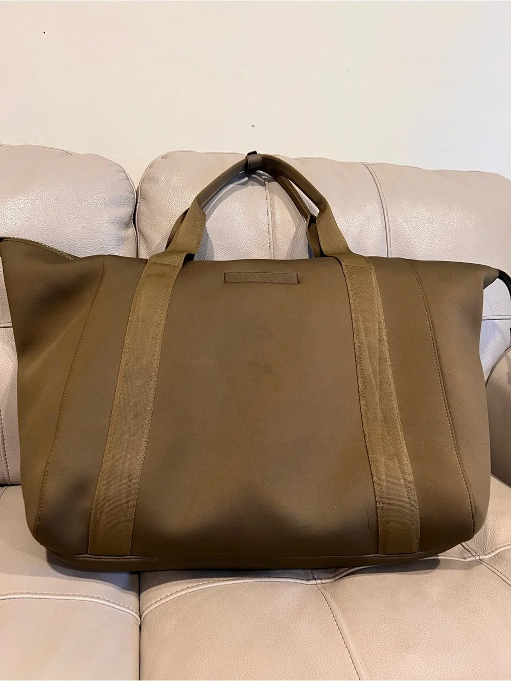 Dagne Dover Landon Carryall Duffle Bag Neoprene Dark Moss Olive Green Travel - Picture 16 of 16